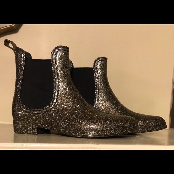 modcloth glitter rain boots